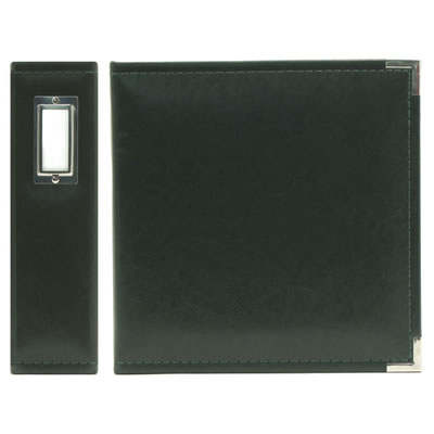 WeR Memory Keepers - Classic Leather 8.5x11 ring - Forest Green  (sold individually)