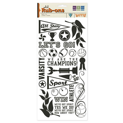 WeR Memory Keepers - MVP - Rub-ons Black  (sold in 3's)