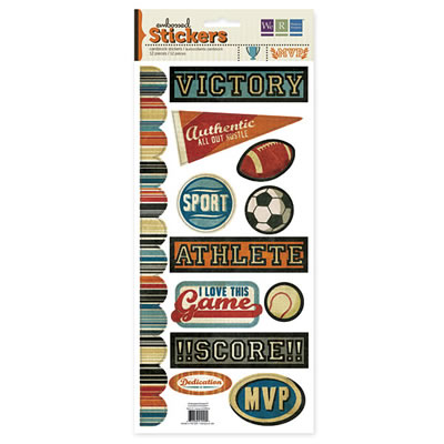 WeR Memory Keepers - MVP - Embossed Stickers  (sold in 3's)