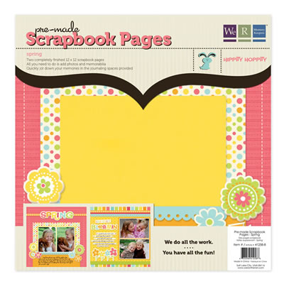 WeR Memory Keepers - Hippity Hoppity - 12x12 Premade Scrapbook Pages - Spring  (sold in 3's)