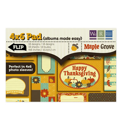 WeR Memory Keepers - Maple Grove - 4x6 Pad  (sold in 3's)
