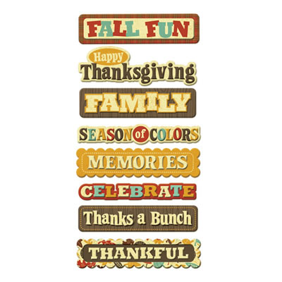 WeR Memory Keepers - Maple Grove - Layered Chipboard Words  (sold in 3's)