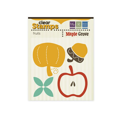 WeR Memory Keepers - Maple Grove - Clear Stamps - Fruits  (sold in 3's)