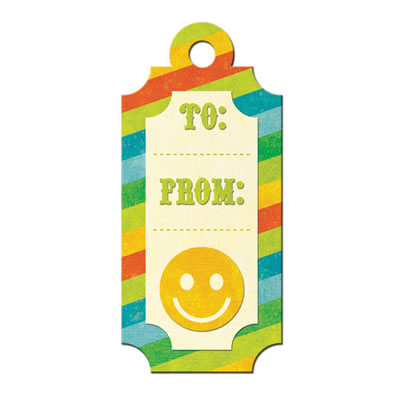 WeR Memory Keepers - Funfetti - Embossed Tags - Gift Tag  (sold in 5's)