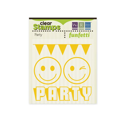 WeR Memory Keepers - Funfetti - Clear Stamps - Party  (sold in 3's)