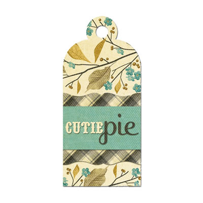 WeR Memory Keepers - Merry January - Embossed Tags - Cutie Pie  (sold in 5's)
