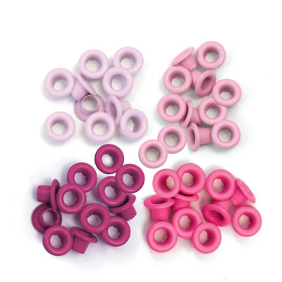 WeR Memory Keepers - Eyelets Standard - Pink  (sold in 3's)