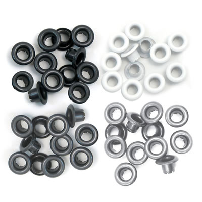 WeR Memory Keepers - Eyelets Standard - Grey  (sold in 3's)