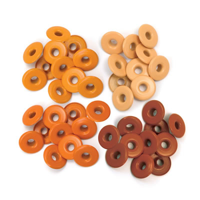 WeR Memory Keepers - Eyelets Wide - Orange  (sold in 3's)