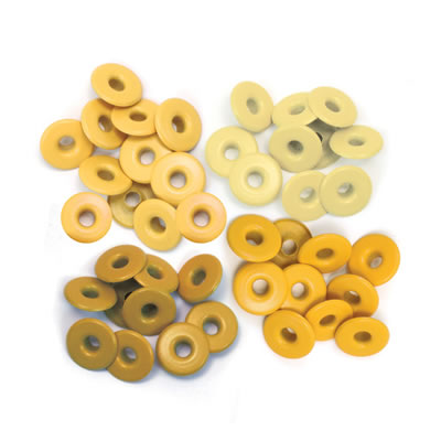 WeR Memory Keepers - Eyelets Wide - Yellow  (sold in 3's)