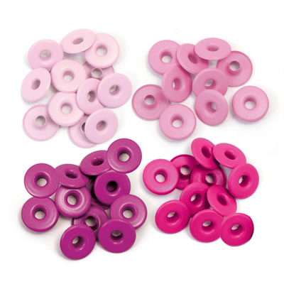 WeR Memory Keepers - Eyelets Wide - Pink  (sold in 3's)