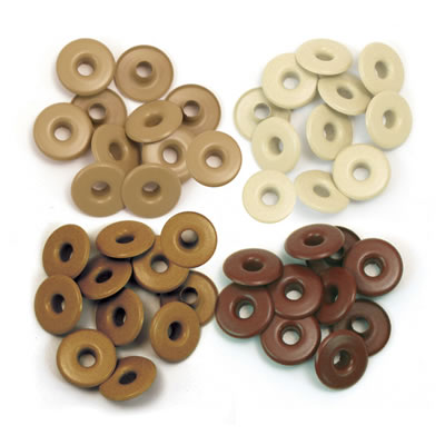 WeR Memory Keepers - Eyelets Wide - Brown  (sold in 3's)