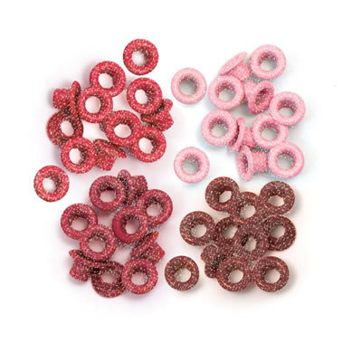 WeR Memory Keepers - Glitter Eyelets Standard - Red  (sold in 3's)