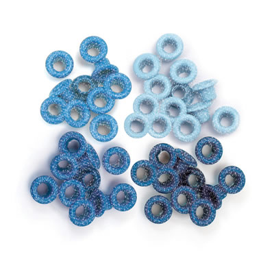 WeR Memory Keepers - Glitter Eyelets Standard - Blue  (sold in 3's)