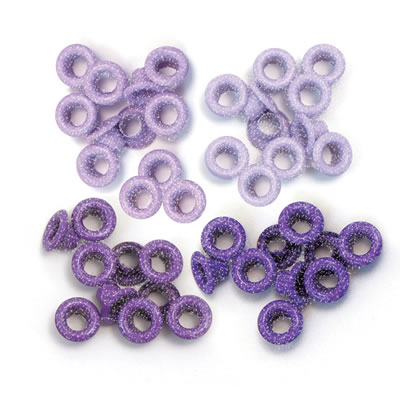 WeR Memory Keepers - Glitter Eyelets Standard - Purple  (sold in 3's)