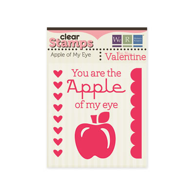 WeR Memory Keepers - Be My Valentine - Clear Stamps - Apple Of My Eye  (sold in 3's)