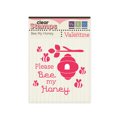 WeR Memory Keepers - Be My Valentine - Clear Stamps - Bee My Honey  (sold in 3's)