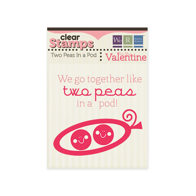 WeR Memory Keepers - Be My Valentine - Clear Stamps - Peas in a Pod  (sold in 3's)