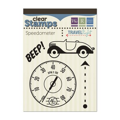 WeR Memory Keepers - Travel Light - Clear Stamps - Speedometer  (sold in 3's)