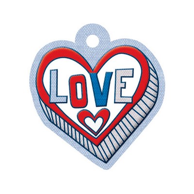 WeR Memory Keepers - Yankee Doodles - Embossed Tags - Heart Doodle  (sold in 5's)