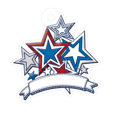 WeR Memory Keepers - Yankee Doodles - Embossed Tags - Star Banner  (sold in 5's)
