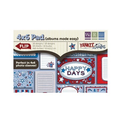 WeR Memory Keepers - Yankee Doodles - 4x6 Pad  (sold in 3's)