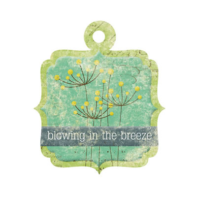 WeR Memory Keepers - Good Day Sunshine - Embossed Tags - Breeze  (sold in 5's)