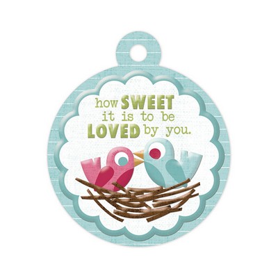 WeR Memory Keepers - Love Struck - Embossed Tags - How Sweet  (sold in 5's)