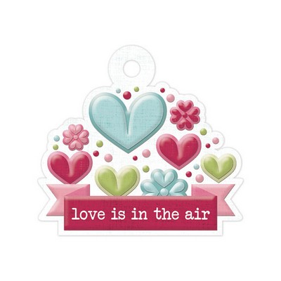 WeR Memory Keepers - Love Struck - Embossed Tags - Love is in the Air  (sold in 5's)