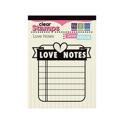 WeR Memory Keepers - Love Struck - Clear Stamps - Love Notes  (sold in 3's)