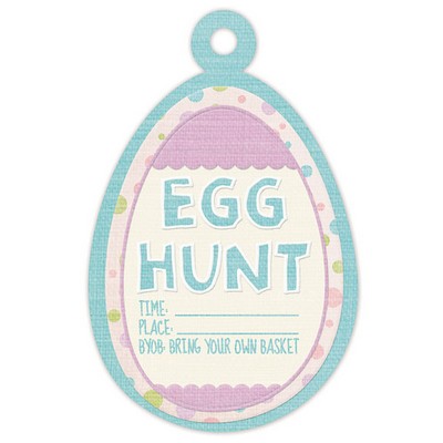 WeR Memory Keepers - Cotton Tail - Embossed Tags - Egg Hunt  (sold in 5's)