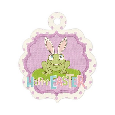 WeR Memory Keepers - Cotton Tail - Embossed Tags - Hoppy Easter  (sold in 5's)