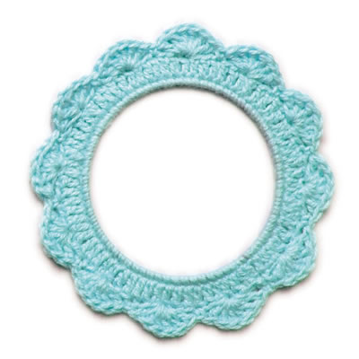 WeR Memory Keepers - Baby Mine - Crochet Doilies - Boy  (sold in 3's)