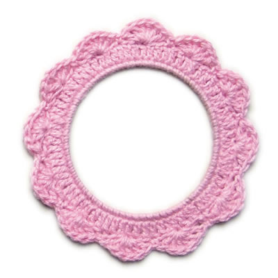 WeR Memory Keepers - Baby Mine - Crochet Doilies - Girl  (sold in 3's)