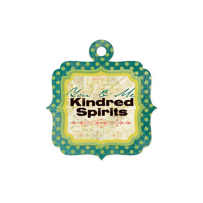 WeR Memory Keepers - Anthologie - Embossed Tag - Kindred Spirits  (sold in 5's)