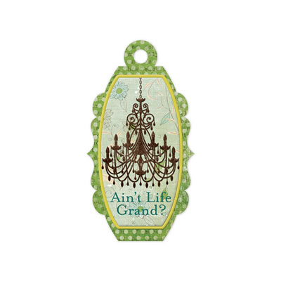WeR Memory Keepers - Anthologie - Embossed Tag - Ain't Life Grand  (sold in 5's)