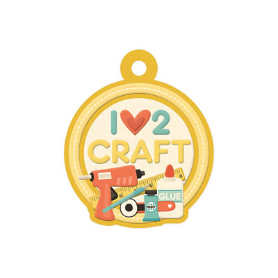 WeR Memory Keepers - Love to Craft - Embossed Tags - Love 2 Craft  (sold in 5's)