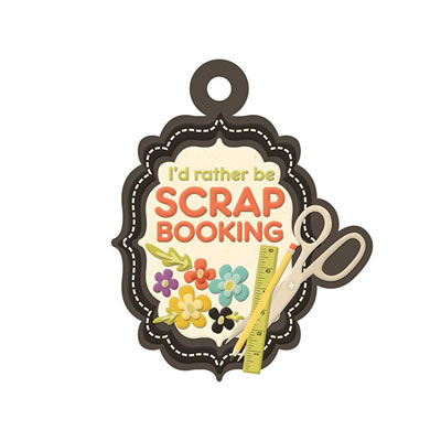 WeR Memory Keepers - Love to Craft - Embossed Tags - Scrapbooking  (sold in 5's)
