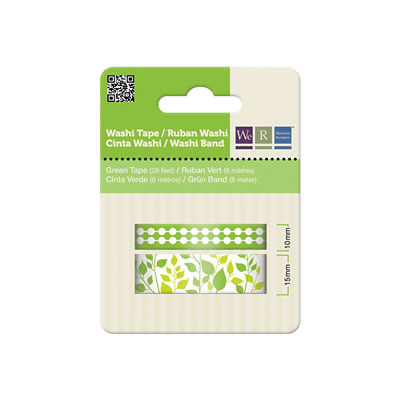 We R Memory Keepers - Washi Tape - Green  (sold in 3's)