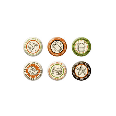 WeR Memory Keepers - Hall Pass - Mini Badges  (sold in 3's)
