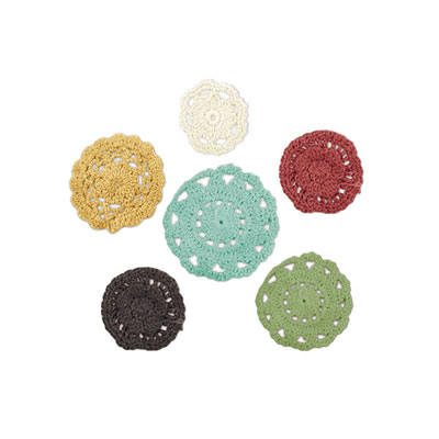 WeR Memory Keepers - Antique Chic - Crochet Doilies  (sold in 3's)