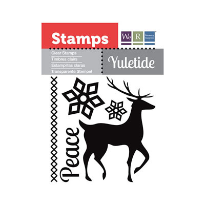 WeR Memory Keepers - Yuletide - Clear Stamps - Peace  (sold in 3's)