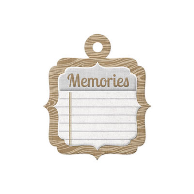 WeR Memory Keepers - Yuletide - Embossed Tags - Memories  (sold in 12's)