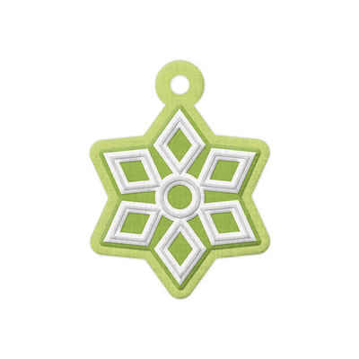WeR Memory Keepers - Yuletide - Embossed Tags - Snowflake  (sold in 12's)