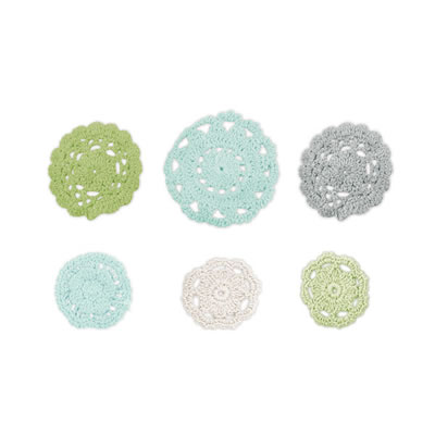 WeR Memory Keepers - Winter Frost - Crochet Doilies  (sold in 3's)