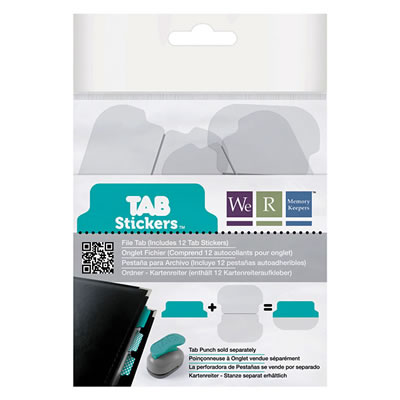 WeR Memory Keepers - Tab Stickers - File  (sold in 3's)