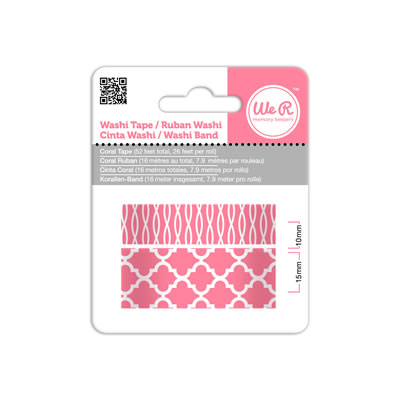 WRMK - Washi Tape - Coral  (sold in 3's)