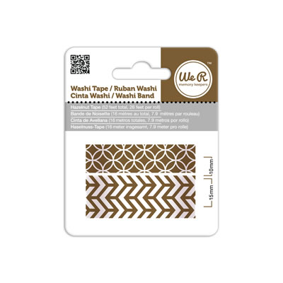 WRMK - Washi Tape - Hazelnut  (sold in 3's)