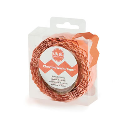 Chevron Washi Tape - Apricot  (sold in 3's)
