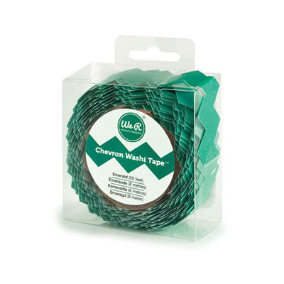 Chevron Washi Tape - Emerald  (sold in 3's)